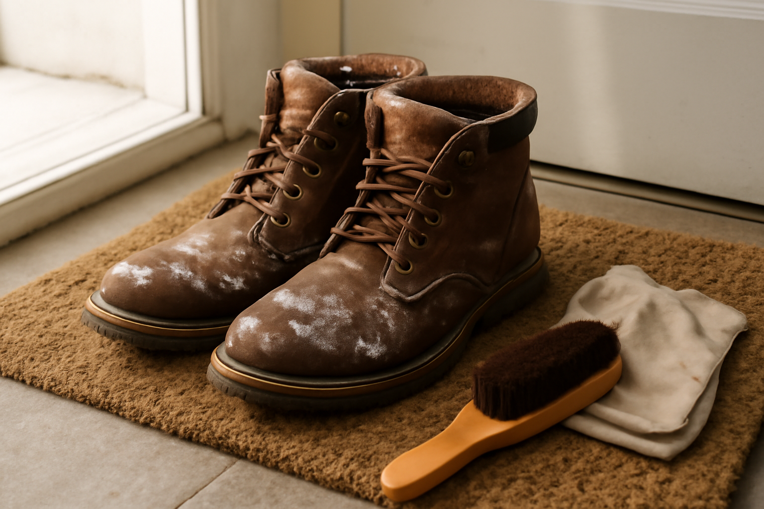 Cara Membersihkan Sepatu Boot Musim Dingin dari Garam Jalan